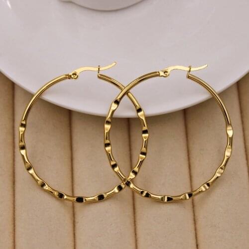Trendy Earrings for Womens earring Gold Plated Round Gold Earring 3 Circles hoop Earrings Wedding Jewelry Gift Accessories