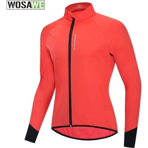 WOSAWE Spring Autumn Mens Cycling Jacket Windproof Slightly Waterproof Riding Bike Sprot Running Jacket Cycle Bicycle Clothing