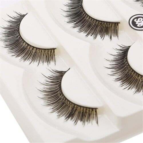 5 Pairs Eyelashes Natural Thick Eye Extension Winged Messy Cross Lashes Party Night Out False Eyelash Maquiagem