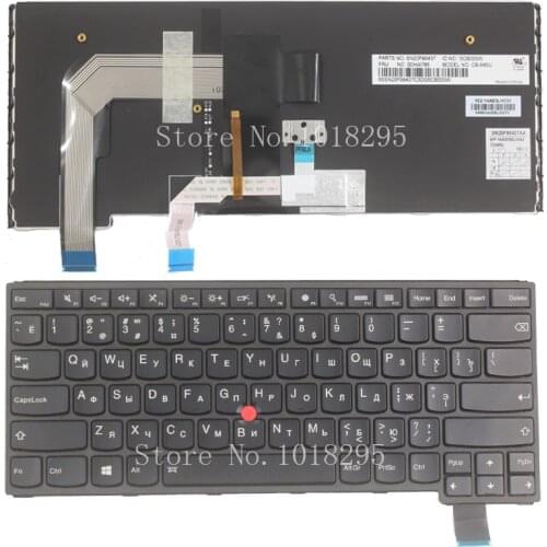 New Russian Layout Keyboard For Lenovo Thinkpad S3 YOGA 14 Black with frame and Red pointy stick RU keyboard backlit
