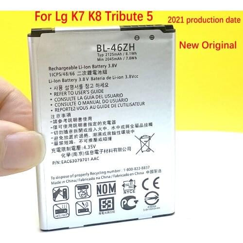 NEW Original BL-46ZH Battery For LG Leon Tribute 2 K7 K8 LS675 D213 H340 L33 X210 2125mAh NEW High Quality