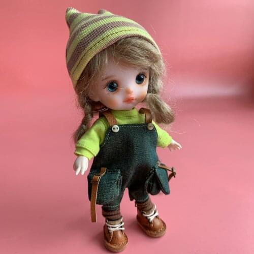 Ob11 doll clothes jasmine egg gsc clothes 1 / 12bjd doll clothes t-shirt hat pants 4 piece suit doll clothes set accessories
