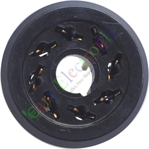 Wholesale and retail 4pc 8pin Gold Bakelite vacuum tube socket valve EL34 KT88 6550 6SN7 audio radio free shipping