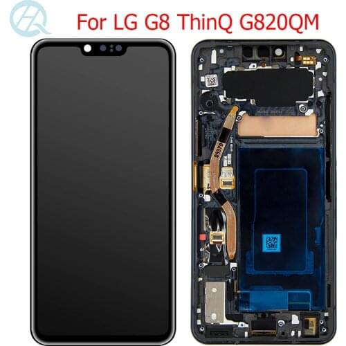 Original G8 ThinQ LCD For LG G8 ThinQ Display With Frame 6.1" G8 LMG820QM7 LM-G820UMB LCD Touch Screen Glass Assembly