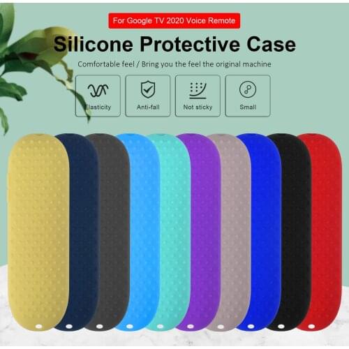 Dustproof Soft Silicone Case NEW 7 Colors Protective Cover Case For Google Chromecast TV 2020 Voice Remote With Lanyard