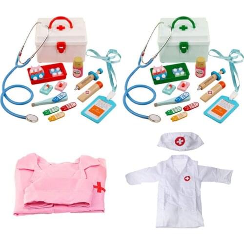 Pretend Doctor Play Wooden Toys for Children Role Playing Doctor Nurse Game F3ME