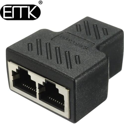 RJ45 Coupler Female Connector 2 Way RJ45 Network Splitter Adapter Extender, LAN Connector,Suitable for Cat5 Cat6 Ethernet
