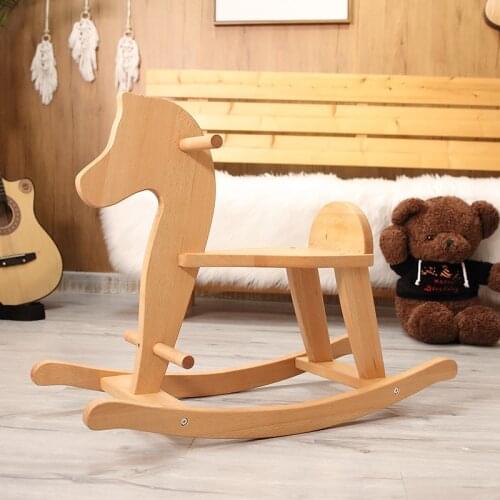 Shake horse children shake horse children toys wooden adults can sit on first birthday baby presents