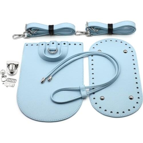 New Handbag Shoulder Strap Woven Bag Set Bucket Bag Leather Cover With Bottom Belt Bags DIY Accessories For Knitting Backpack