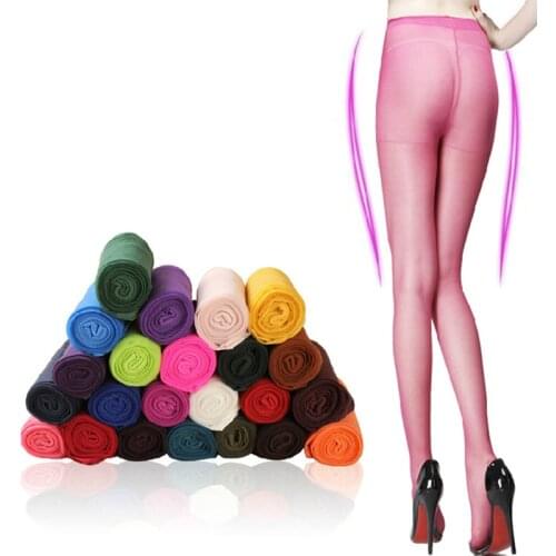 Spring Summer Women Velet Thin Tights High Waist Pantyhose Plus Size Candy Color Female Tights Hosiery Meias Collant Femme
