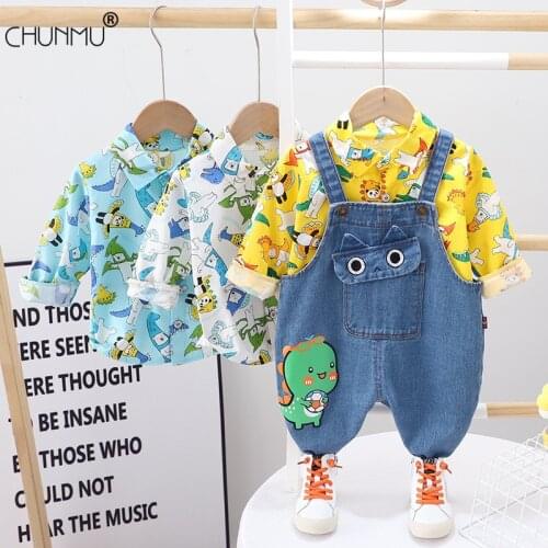 Spring Autumn Baby Girl Clothes Children Boys Fashion Print T-shirt + Pants 2Pcs/set Toddler Casual Costume Kids Tracksuits