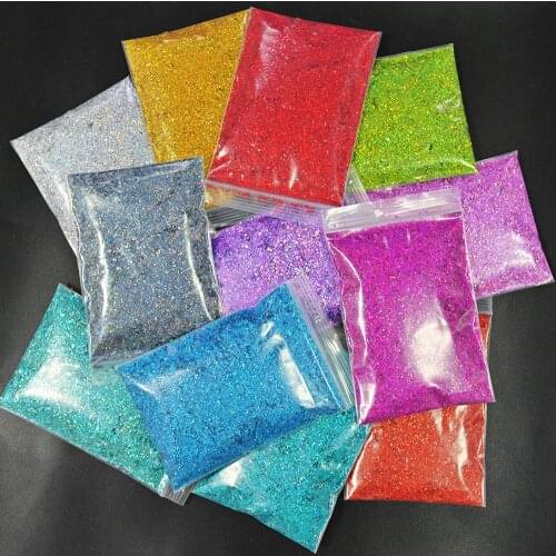 1kg Holographic Mylar Sequins Gold/Sliver1-2mm Irregular Sparkly Flakes Slices Laser Cut Glitter Holographic Glitter Sequins H
