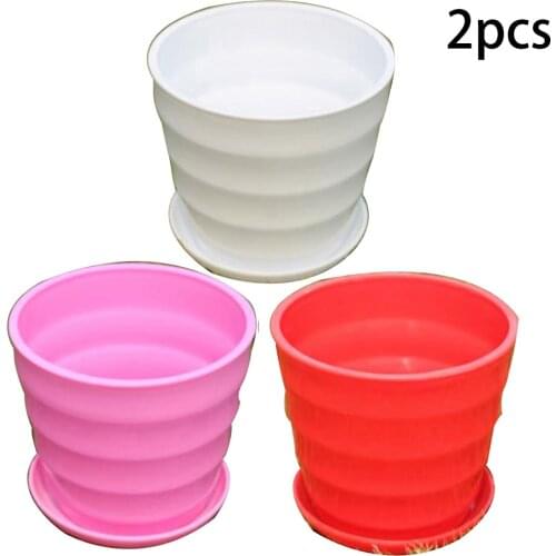 1 PC S M L Imitation Ceramic Plastic Flower Plants Pots Thicken Succulents Nursery Garden Planter Home Office Decorative Crafts