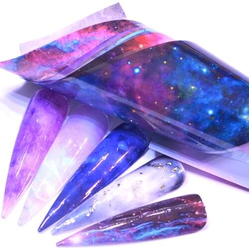 10 colours Nail Art star transfer paper hot sale Rainbow sky Japanese style nail foil sticker nail polish adhesive sticker