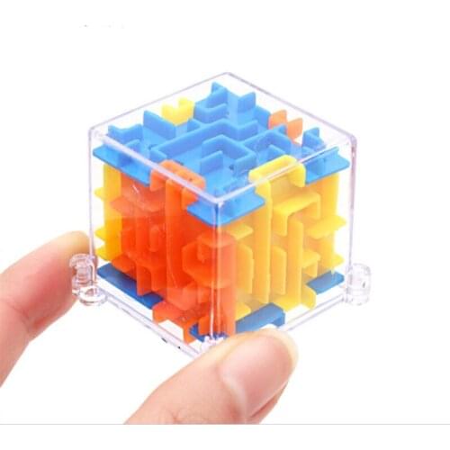 100 Steps Mini 3D Maze Stereo Labyrinth Square Rotating Adult Decompression Magic Cubes Childrens Educational Toys Gift