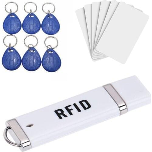 125Khz RFID reader EM4100 ID card issuing device USB proximity smart chip tag reader for access control