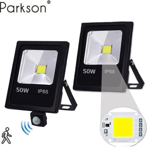 220V Led Floodlight 10W 30W 50W Reflector Flood Light Waterproof Ip65 Garden Spotlight Pir Motion Sensor Wall Outdoor Lighting