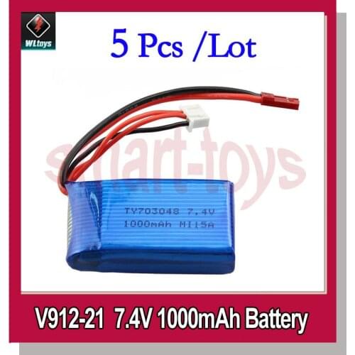 5Pcs V912-21 Battery 1000 mAh 1200mAh for wltoys V912 V915 4CH RC Helicopter Parts