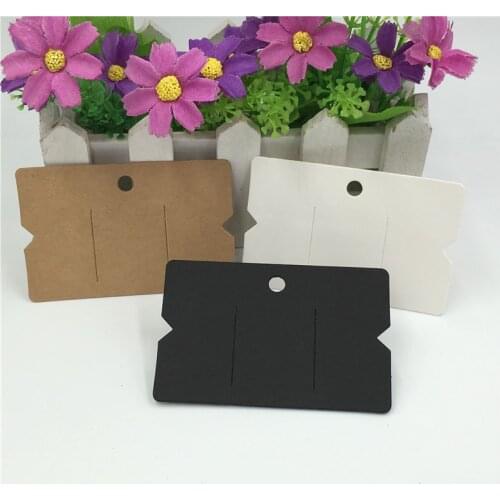 50PCS/Lot Blank Simple Kraft Paper Hairpin Cards Display Packaging Label Cards Rubber Band Headband Jewelry Cards 8.8*5.5cm