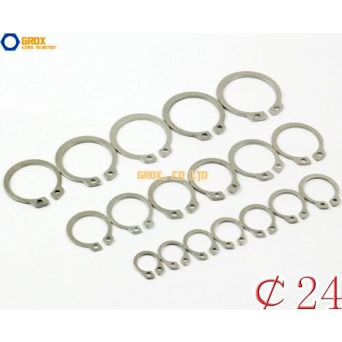 50 Pieces 24mm 304 Stainless Steel External Circlip Snap Retaining Ring