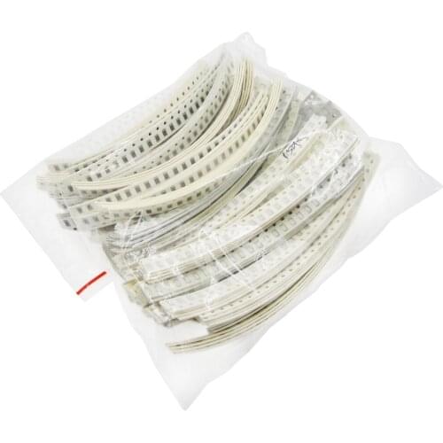 50Value * 100 pcs (cada) = 5000 pcs; 1206 Kit SMD Resistor (0R ~ 10MR) 5