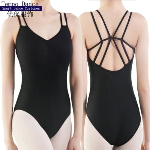 Backless Sleeveless Spandex & Cotton Ballet Leotards For Women Ballet Dancewear Adult Dance Practice Clothes Gymnastics Leotards