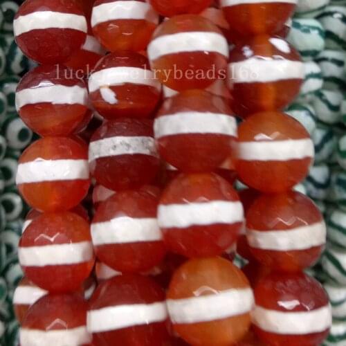 Free Shipping Fashion Jewelry 6mm 8mm 10mm Red Faceted Carnelian Ball Loose Beads 15.5" FG7750
