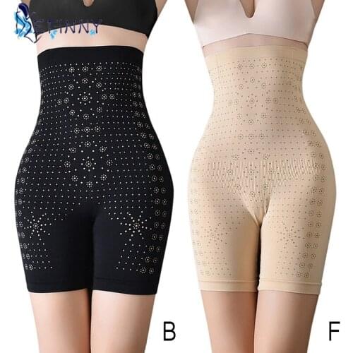 High Waist Seamless Body Shaper Boxer Female Hollow Out Short Pants Five-point Slim Intimates Shapers