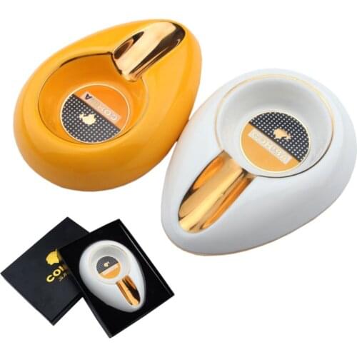 COHIBA ceramics jewelry design inside has spoon shape cigar ashtray cigar tool good gift