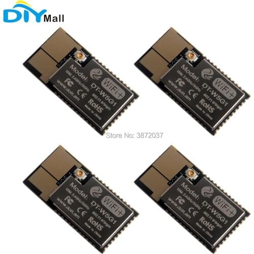 4pcs/lot DIYmall DT-W5G1 2.4G 5G Dual Frequency Wifi Module with Antenna interface for Smart Home IP Camera Home Automation