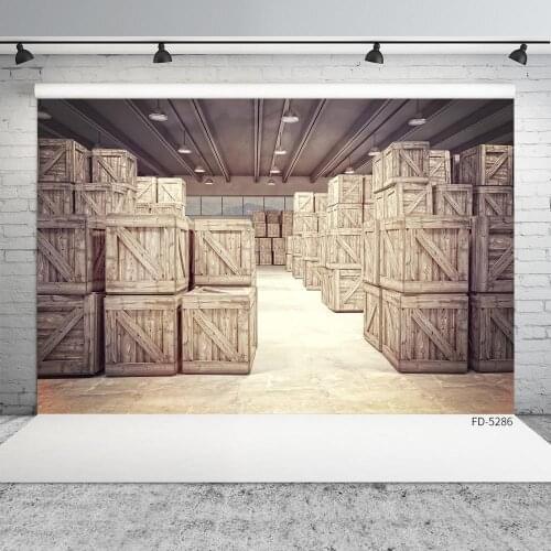 Wooden Boxes Warehouse Photography Backdrop Vinyl Cloth Background for Portrait Pets Toy Children Baby Photophone Photo Studio
