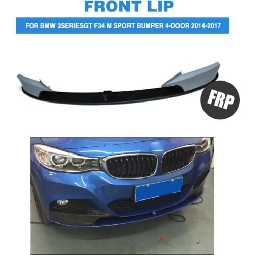 FRP Front Bumper Lip Spoiler Splitters Apron for BMW 3Series GT F34 M Sport Bumper 4-Door 2014-2017 Car Styling