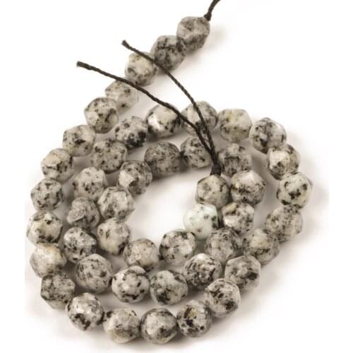Wholesale Faceted White Glass Beads Loose Natural Stone Beads Needlework for Jewelry Making 6 8mm DIY Bracelet
