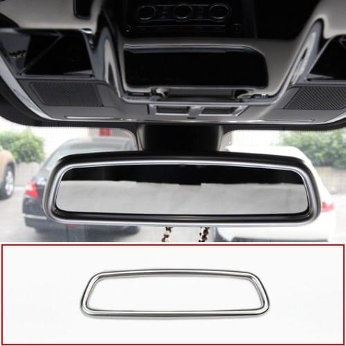 ABS Plastic Chrome Interior Rearview Mirror Frame Trim For Land Rover Range Rover Sport Evoque Discovery Sport Discovery 4 1pcs