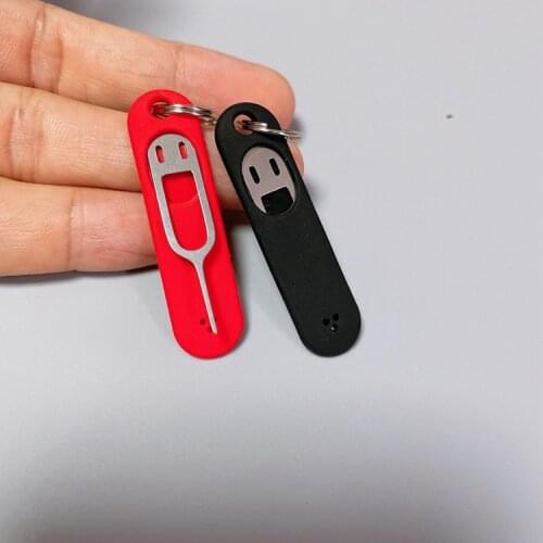 Wholesale 200pcs/lot black red color new style Sim Card Ejector Tool Sim Card Tray Eject Pin Key Tool For Mobile cell phone