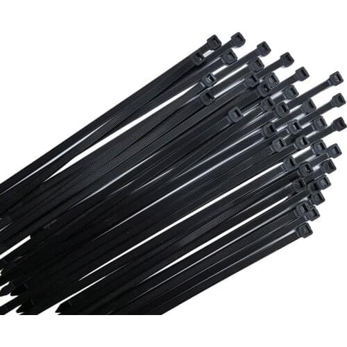 Cable Ties Black Pack of 300 Mm X 7.6 Mm UV Resistant Ultra with 75 Kg Tensile Strength Heat Resistant Durable