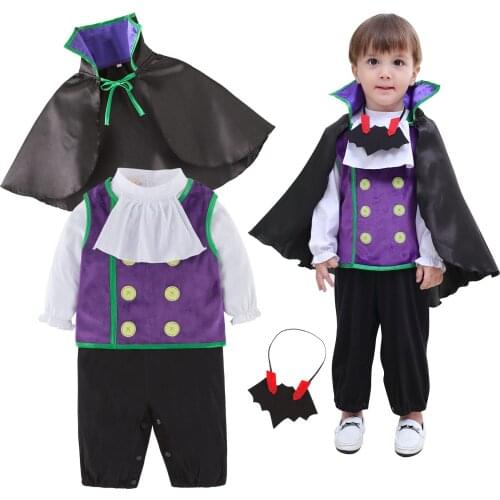 Childrens Sets Boys Performance Costume Cartoon Vampire Boy Suit for Halloween Clothing Baby Clothes