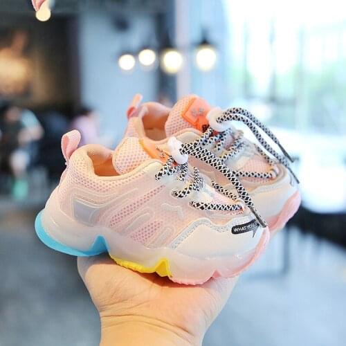 Children Luminous Shoes Boys Girls Letter Sport Run Sneakers Casual Shoes Autumn Fashion Kids Mesh Sports Girls Led Light Shoes