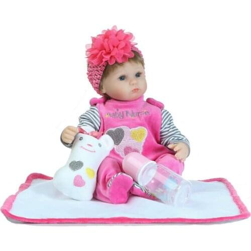 NPK Reborn Baby Doll 42cm Soft Silicone Reborn Dolls Baby Realistic Doll Reborn Boneca BeBes Reborn Doll For Girls&Boys