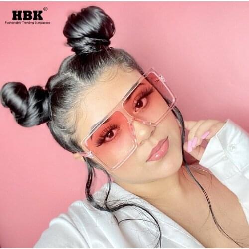 Square Classic Sunglasses Women Top Brand Goggles Mens Oversized Sun Glasses ladies Fashion Brand Design Pink Eyewear UV400