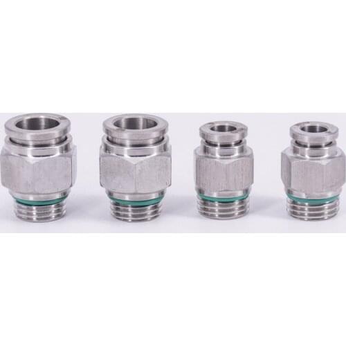 M5 M6 1/8" 1/4" 3/8" 1/2" BSPP Male Air Pneumatic 304 Stainless Steel Push In Quick Connector Release Fitting Plumbing Water Gas