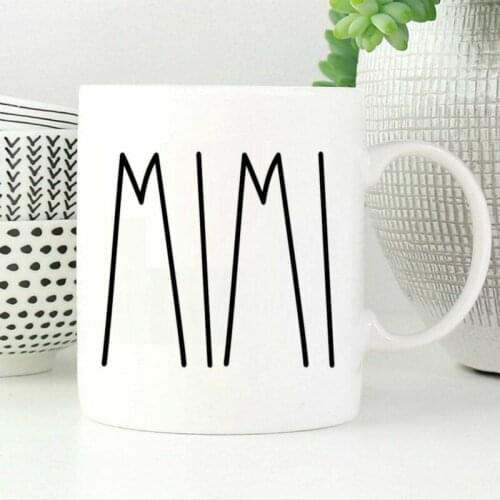 Mimi Mug Gift Rae Dunn Style Coffee Cup Mimi Gift for Birthday Present- Birthday Gifts, Mothers Day Gifts 11oz Dropshipping