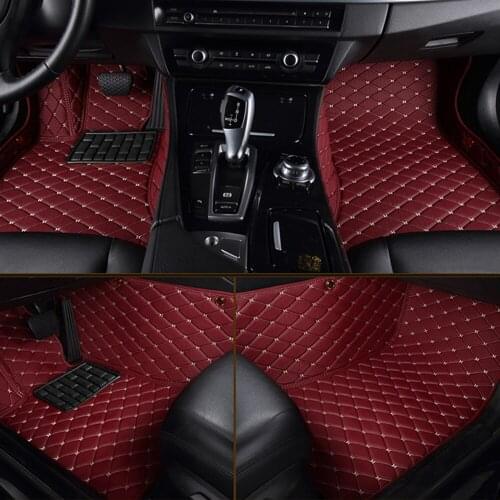 MUCHKEY Custom Car Floor Mats For Toyota Land Cruiser Prado 120 2002-2008 Luxury Leather Carpet Mats Floor Liners Auto Parts