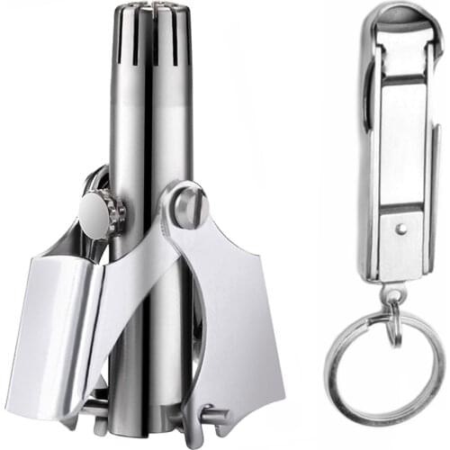 Nose Trimmer for Men Stainless Steel Manual Trimmer for Nose Vibrissa Razor Shaver Washable Nose Ear Hair Trimmer