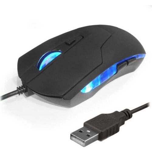 OcioDual Mouse Gaming Usb wired lighting for PC MAC optical computer 2400 DPI black illuminated Cm