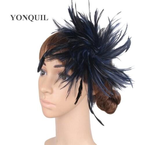 Feather Fascinator Headwear Multiple Color Avaliable High-Grade Fascinator Hair Clip Hats Very Nice Bridal Hair Accessoires