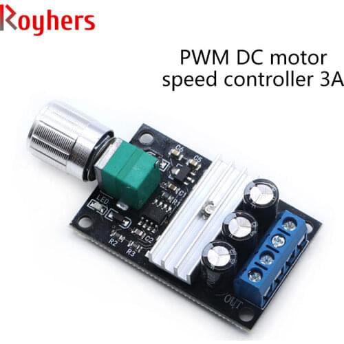 PWM DC Motor Speed Controller Module 3A Speed Control Switch Board Motor Motor Speed Controller 6V 12V 24V 28V 1Pcs