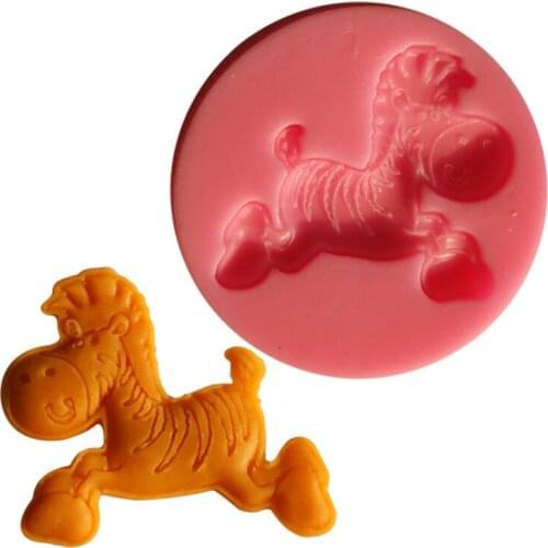 DIY Cute Zebra Silicone Mold Fondant Cake Decorating Gift Chocolate Sugar Craft Mould