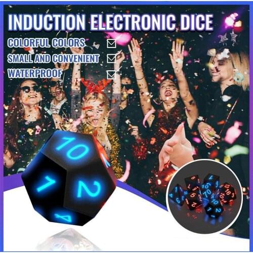 LED Hits Night Light Dice Polyhedral Luminous Mini Dice Colorful For Club Fun Bar Game Entertainment KTV H9Q0