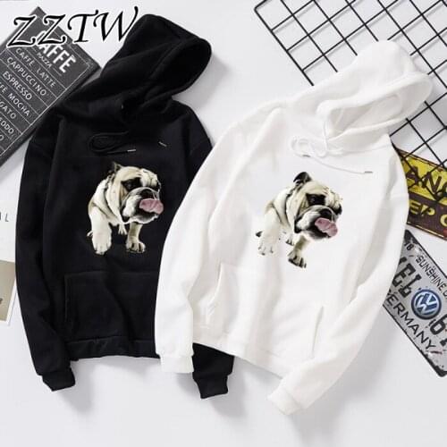 New Naughty English Bulldog hoodie maiden casual Tops female sweater autumn bad dog design fashion Women hoodie fashion hoodie